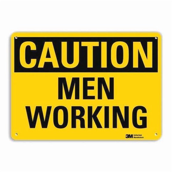 Lyle Caution Sign,10 inx14 in,Plastic U4-1525-NP_14X10