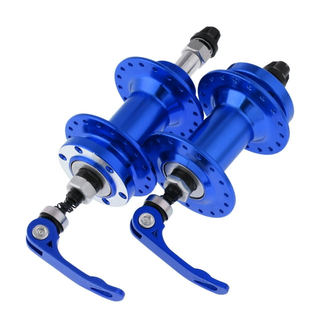 jinwen 1 Pair Bike Front & Rear Hub Disc Brake Hub Set 36Hole w/ Quick Release Blue