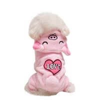 Tainini Warm Dog Winter Clothes Animal Pig Dog Coat Hoodies Fleece Pet Dogs Costume Jacket,M