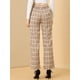 thumbnail image 5 of Pantalones a cuadros casuales Allegra K para mujer con bolsillos pierna recta color Marrón caqui claro XL, 5 of 6