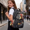 thumbnail image 6 of FKELYI 17 Inch Schoolbag for Kids Backpack with Multi-Pockets Splatter Rooster Print Daily Daypack for Elementary Student Rucksack for Outdoor Hiking Traveling, 6 of 7