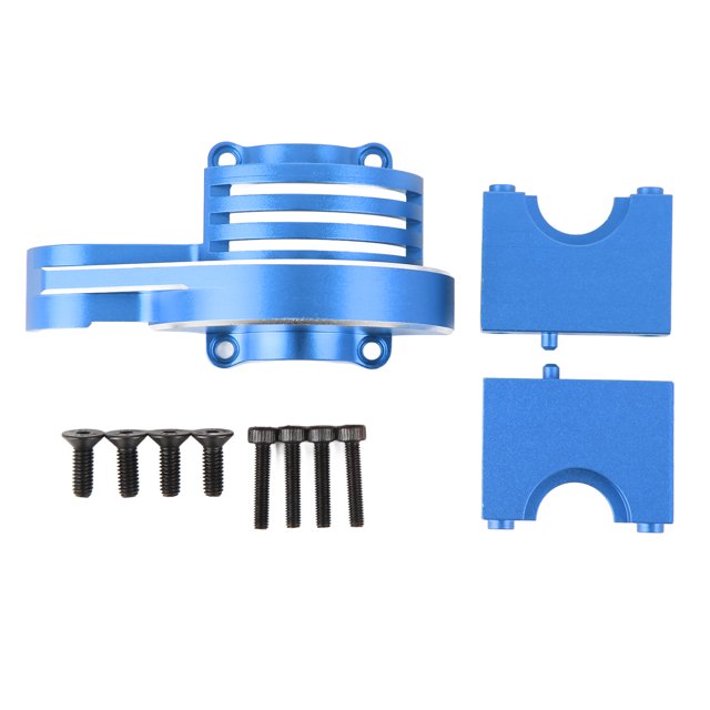 Cubierta protectora de engranaje principal de aluminio, cubierta de engranaje principal de metal de repuesto para coche TRAXXAS SLEDG de 4 ruedas motrices 1/8 RC, color azul