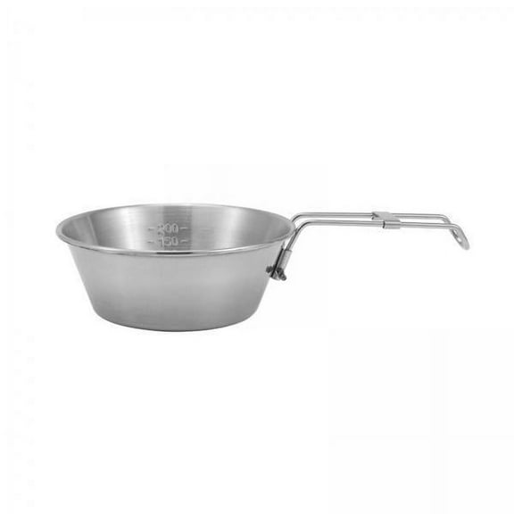 Miulika 2x Camping Bowl Camping Tableware Foldable Handle Outdoor Portable Dinnerware Utensil Stainless Steel Bowl for Hiking Travel Fishing Picnic BBQ