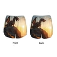 thumbnail image 3 of Gukieu Seaside Sunset Cool Dragon Print Women's Sports Shorts with Drawstring Elastic Waistband for Running, Yoga, Fitness-X-Large, 3 of 7