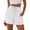 White, variant on yillto Cotton Linen Shorts for Women Elastic Waist Drawstring Beach Vacation Boho Summer Loose Shorts Outfits