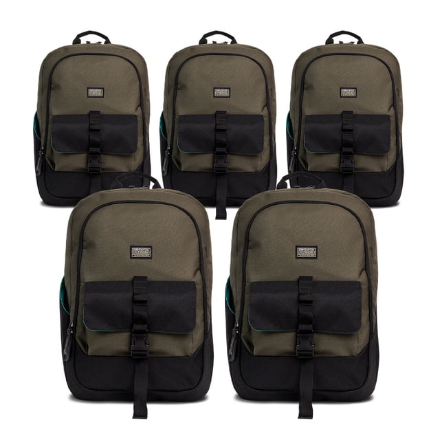 Combo paquete 5 Mochilas para laptop CoolCapital RE3 15" pulgadas material reciclado