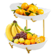 thumbnail image 1 of Frutero De 2 Niveles De Acrílico Con Soporte De Metal Xtellar blanco, 1 of 4
