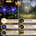 thumbnail image 4 of 2 Pack Solar Firework Lights Outdoor, 120 LED Multicolor 8 Modes Waterproof Garden Stake Lights for 4th of July Yard Decor, 4 of 12