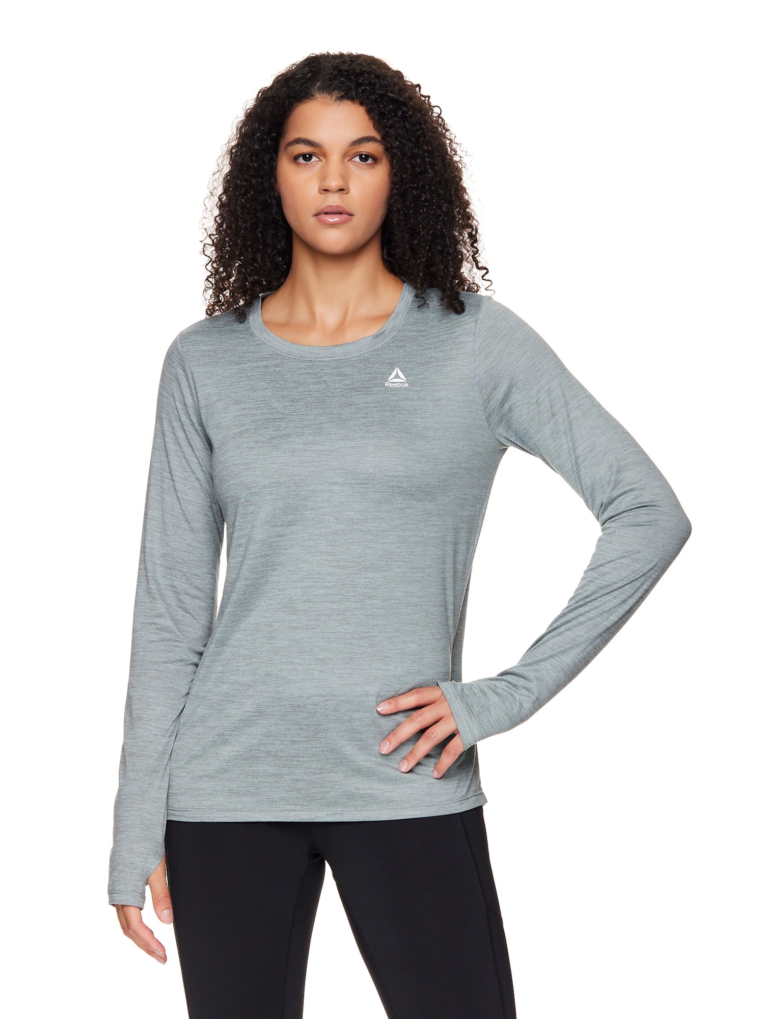 トップス Reebok everyone long sleeve tee Reebok Men's Heathered Long Sleeve Tee - Walmart.com