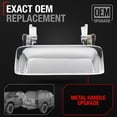 thumbnail image 2 of Exterior Front Driver or Passenger Door Handle, Upgraded Metal - Compatible with 1998-2005 Ford Explorer; 98-01 Mercury Mountaineer - All Chrome - OEM 3L2Z-7822404-BA-ACHMT, 90645, 2 of 5