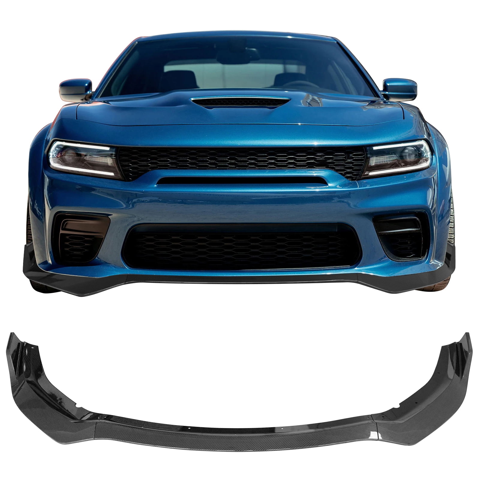 IKON V2 Style Matte Black Rear Diffuser For 2020-2023 Dodge Charger Widebody – 2-Piece