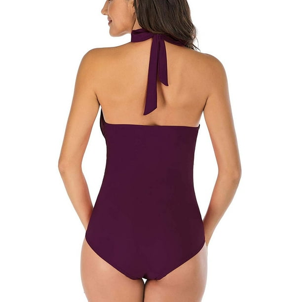 Womens One Piece Athletic Training Swimsuits Sports Swimwear for