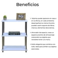 thumbnail image 2 of Anaquel Estante Multiusos Madera Con Acero Inoxidable Blanco ELLEGANCE HOUSEWARE SS34373, 2 of 5