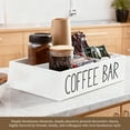 thumbnail image 6 of Tzdxfgl Coffee Station Organizer, Wood Countertop Coffee Bar Organizer Tray Pods Holder with Removable Dividers, White, 6 of 11