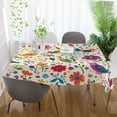 thumbnail image 3 of Yayeee Tablecloths 54" x 54" Rectangle Wrinkle Resistant Party Table Cover, Purple Cartoon Animals, 3 of 8