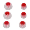 thumbnail image 1 of 6 tapones de silicona para auriculares, suaves y con aislamiento de ruido, de 3 tamaños, para orificios de sonido de 4,5 a 6,5 mm, color rojo transparente., 1 of 14