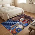thumbnail image 4 of Eagle Pumpkins Fall Area Rugs 4'x6', Washable Small Throw Rugs for Office Bathroom, Blue Floral Patriotic Thanksgiving Indoor Outdoor Rug Non-Slip Low Pile Carpet Runner Reversible Floor Mats, 4 of 8