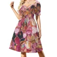 thumbnail image 1 of Vestido de noche de manga corta con hortensias brillantes, vestidos de verano de lujo, falda, 1 of 7