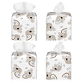 thumbnail image 3 of Rateoe Cartoon Koala Pattern Tissue Box Cover, Modern Square Decorative Leather Facial Paper Case Organizer Holder Dispenser 5X5X5'', 3 of 8