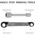Angle Stop Wrench Kit, Professional Pipe Wrench Tool for Installing New