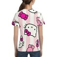 thumbnail image 6 of Hello Kitty T Shirts For Girls Boys, 3d Print Cartoon Graphics T Shirt, Youth Crewneck T-Shirt, Unisex Short Sleeve Top Tees Age 4-16 Years, 6 of 7