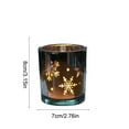 thumbnail image 3 of Glass Candle Holder Little Snowflake Decorative Candle Cup Holders - Decorative Votive Tealight Glass Cup for Christmas, Winter Home Decor, Holiday Centerpiece, 3 of 6