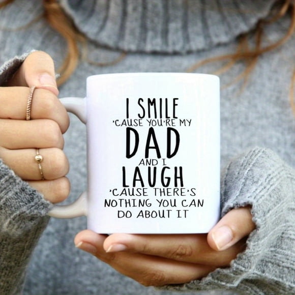 1 Pce Tasse « Je Sourie Parce Que Tu Es Mon Papa », Tasse Papa, Idée Cadeau Fête des Pères, Tasse à Café Papa, Tasse à Café, Cadeau pour Papa, Idée Cadeau Papa, Tasse à Café