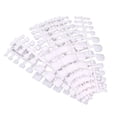 thumbnail image 1 of 240 uñas postizas para dedos del pie, para salón de belleza, cobertura completa, para mujeres, artistas de uñas, color blanco brillante, 1 of 14