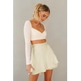 thumbnail image 4 of Wenseny Satin Silky A-Line Skirt for Women Side Lace-Up Wrap Skirts Ivory L, 4 of 7
