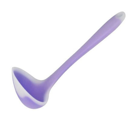 

New Translucent Nonstick Silicone Spoon High-Temperature Anti Hot Handle Soup Spoon Kitchen Cooking Tools Accessories Spoon