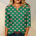thumbnail image 5 of Shihyeh Women Halloween Jackolantern Print Blouse V Neck 3/4 Sleeve Flare Sleeve Button Front Dressy Casual Top for Adult, 5 of 7