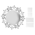 thumbnail image 4 of Etiqueta de la pared del espejo de bricolaje calcomanías extraíbles innovadoras tridimensionales decoración del dormitorio del hogar Plata, 4 of 5