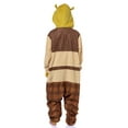 thumbnail image 3 of DreamWorks Shrek Boys' Ogre Character 3D Face Ears Hooded 1 Piece Sleep Union Suit Footless Pajama For Kids Loungewear, 3 of 7