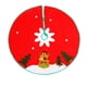 thumbnail image 2 of Falda para árbol de Navidad | Delantal redondo de 99 cm de tela no tejida con banda elástica | Decoración navideña para regalos y adornos | Cubierta inferior roja festiva para reuniones familiares, 2 of 5