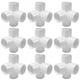 thumbnail image 1 of 4Way 1/2 Pulgada Tee PVC Codo de Montaje - Construir Muebles Alta Resistencia Accesorios Media [Paquete 12], 1 of 5