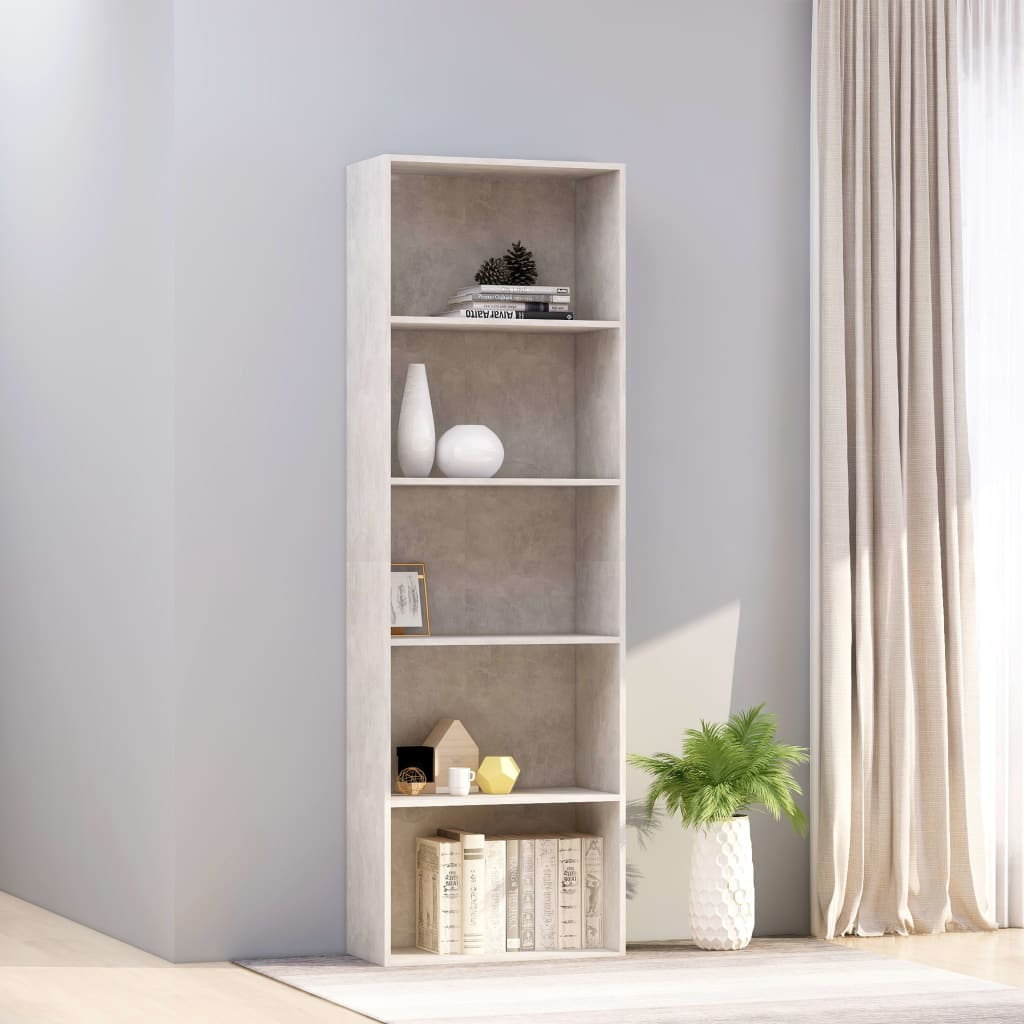 Lowestbest 23" Book Cabinet, 5-Tier Floor Cabinet Side Corner Storage Cabinet, Light Gray Lowestbest 23" Book Cabinet, 5-Tier Floor Cabinet Side Corner Storage Cabinet, Light Gray