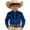 Blue, variant on Boys Western Cowboy Print Shirt Denim Snap Button Long Sleeve Casual Top Junior Outdoor Adventure Clothes