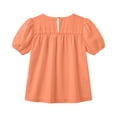 thumbnail image 7 of Peplum Tops for Women Summer Puff Short Sleeve Crewneck Pleated Dressy Casual Flowy Blouse Cute Vacation Outfits, 7 of 7