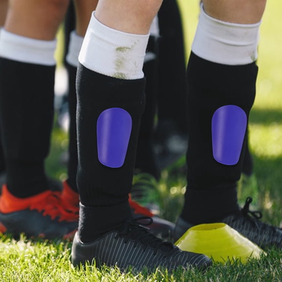 LOLIPPYY 1Pair Blue Football Shin Guards Durable PU Material Breathable Protective Gear