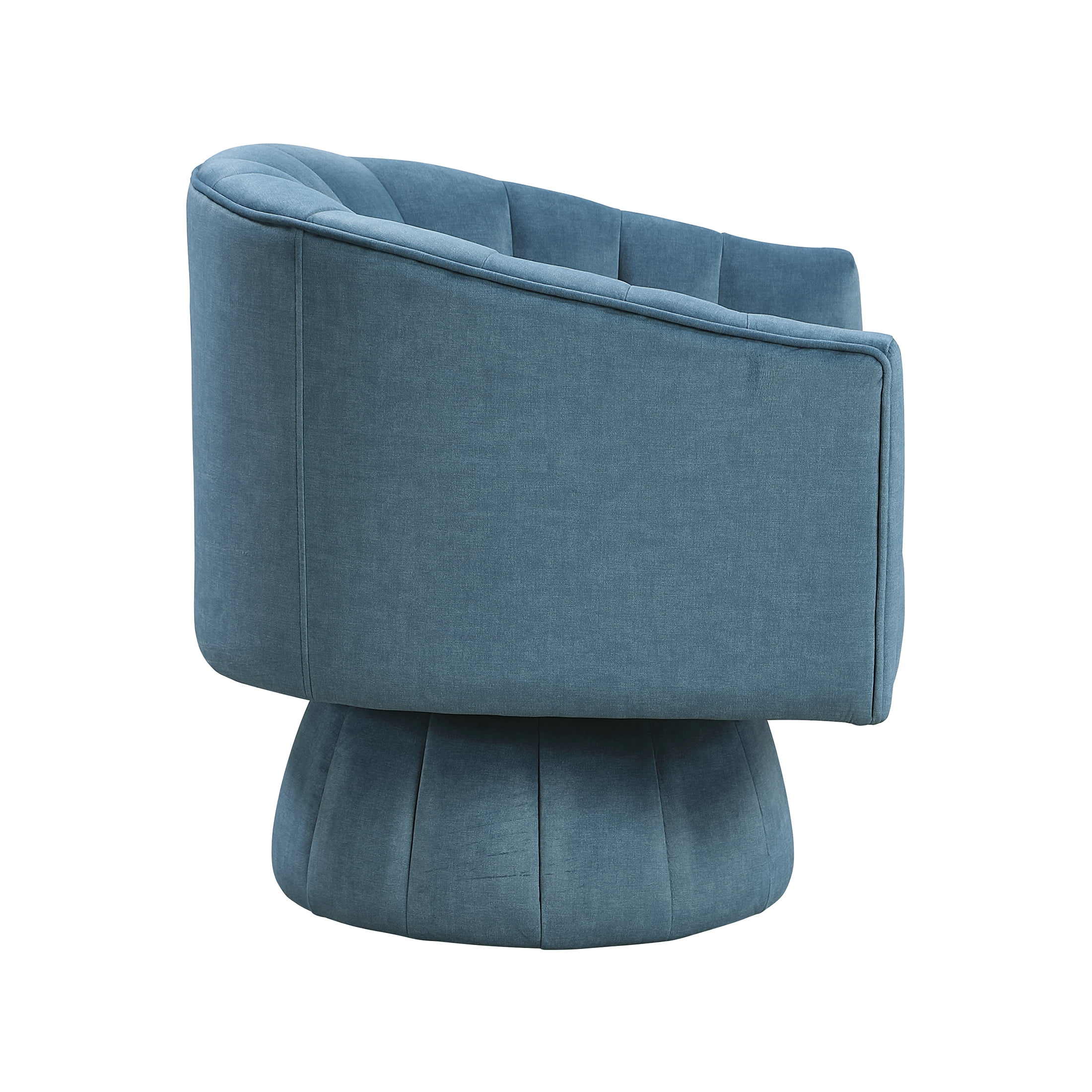 OakvillePark Fenwicke Velvet Swivel Barrel Chair, Dark Teal