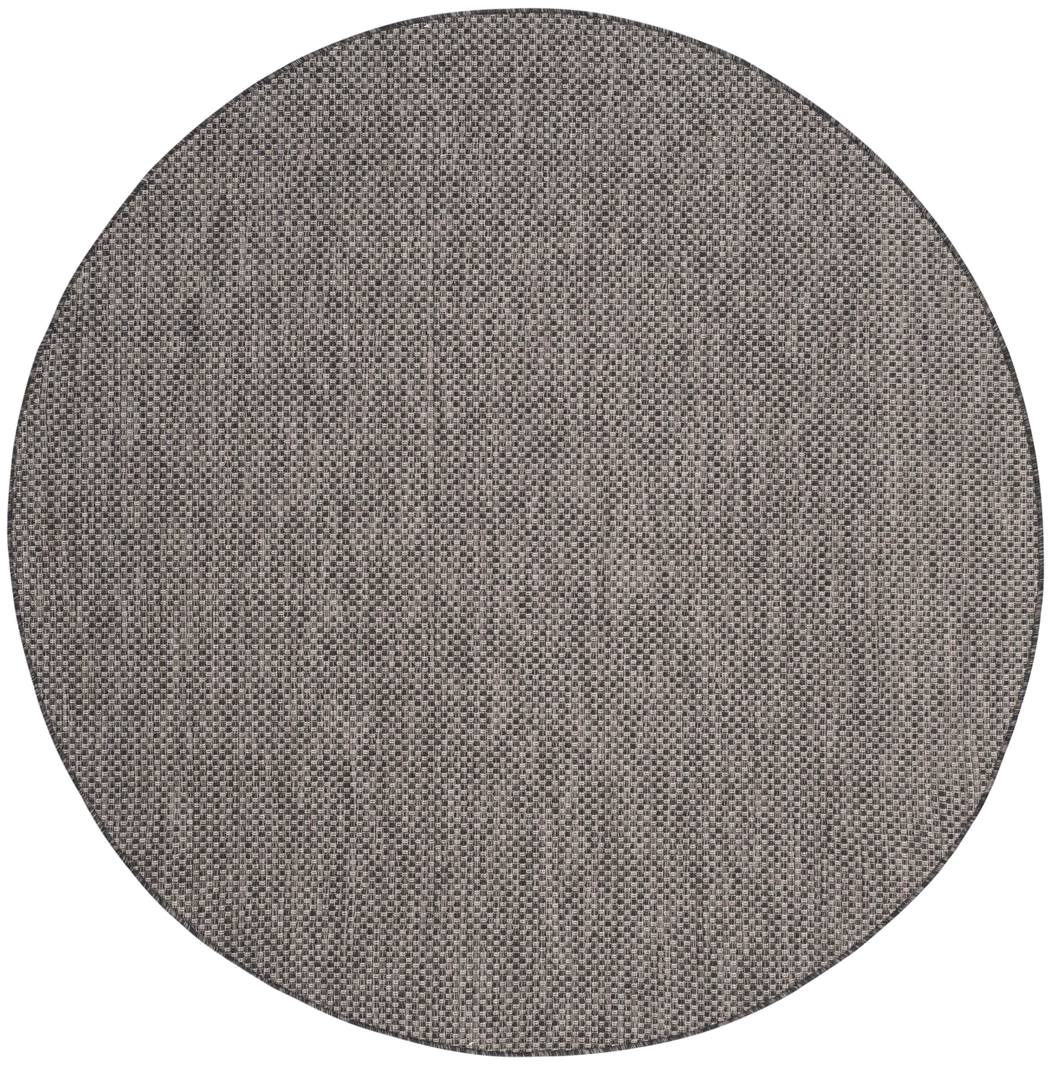 Safavieh Courtyard Finnian Solid Indoor/Outdoor Area Rug, Black/Beige, 9' x 9' Round