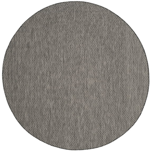 Safavieh Courtyard Finnian Solid Indoor/Outdoor Area Rug, Black/Beige, 10' x 10' Round