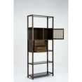 thumbnail image 2 of Selma Bamboo Bookcase with Right Facing Spindle Cabinet in Cappuccino Finish, 2 of 5