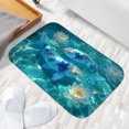 thumbnail image 6 of 1pc Two Koi Fish and Water Lilies Absorbent Non-Slip Bathroom Thickened Flannel Rug Decor,Soft,Quick Drying,Suitable For Indoor/outdoor Use,Bathrooms,Bedrooms,Kitchens,Terrace,Laundry Rooms,16"x24", 6 of 9