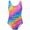 Purple, variant on Girls Swimsuit One-piece sleeveless Swimsuit with gradient leopard print, Kids Bathing Suit Summer Swimwear Size 10Y