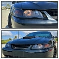 thumbnail image 2 of Spec-D Tuning Black Headlights Compatible with 1999-2004 Ford Mustang L+R Headlamps Pair Assembly, 2 of 6