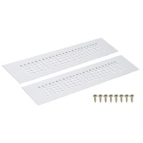 Uxcell Air Vents Cover, 2Pcs 200 x 50mm Aluminum Alloy Rectangle Air Return Vent Cover with Screw, Ventilation Grille Decorative Covers for Door Cupboard Wardrobe Shoes Cabinet (Silver)