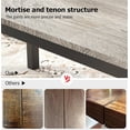 thumbnail image 3 of Eastvita 71-Inch Long Narrow Wooden Dining Table for 6-8 People Sturdy Metal Frame/Rustic Finish/Rectangular Kitchen Counter, 3 of 7