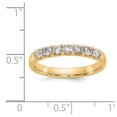 thumbnail image 2 of 14k Yellow Gold 1/2ct. 7 Stone Moissanite Ring Band Size 8.5, 2 of 3