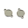 thumbnail image 3 of simhoa 50Pcs Metal Double Side Pendant Connector Trays Cabochon Settings Bezel Pendant, 3 of 7